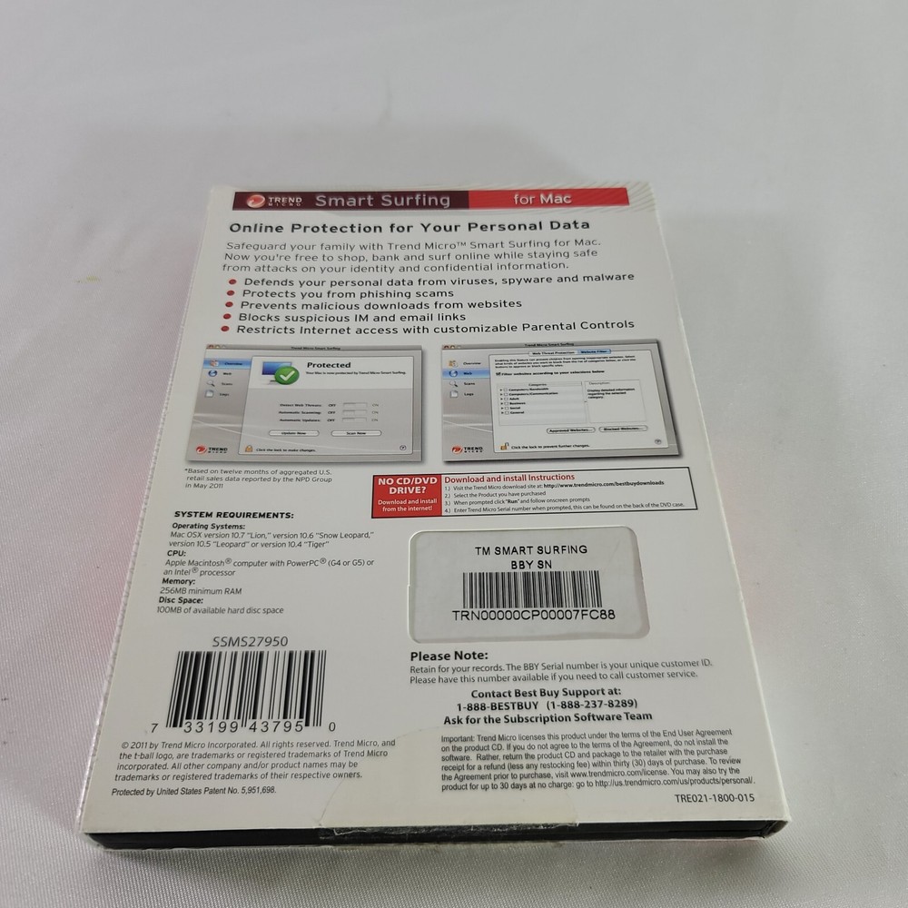 Trend Micro Smart Surfing Online Security Data Protection for MAC