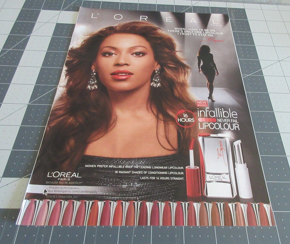2010 Beyonce for L’Oreal Lipcolour, Print Ad