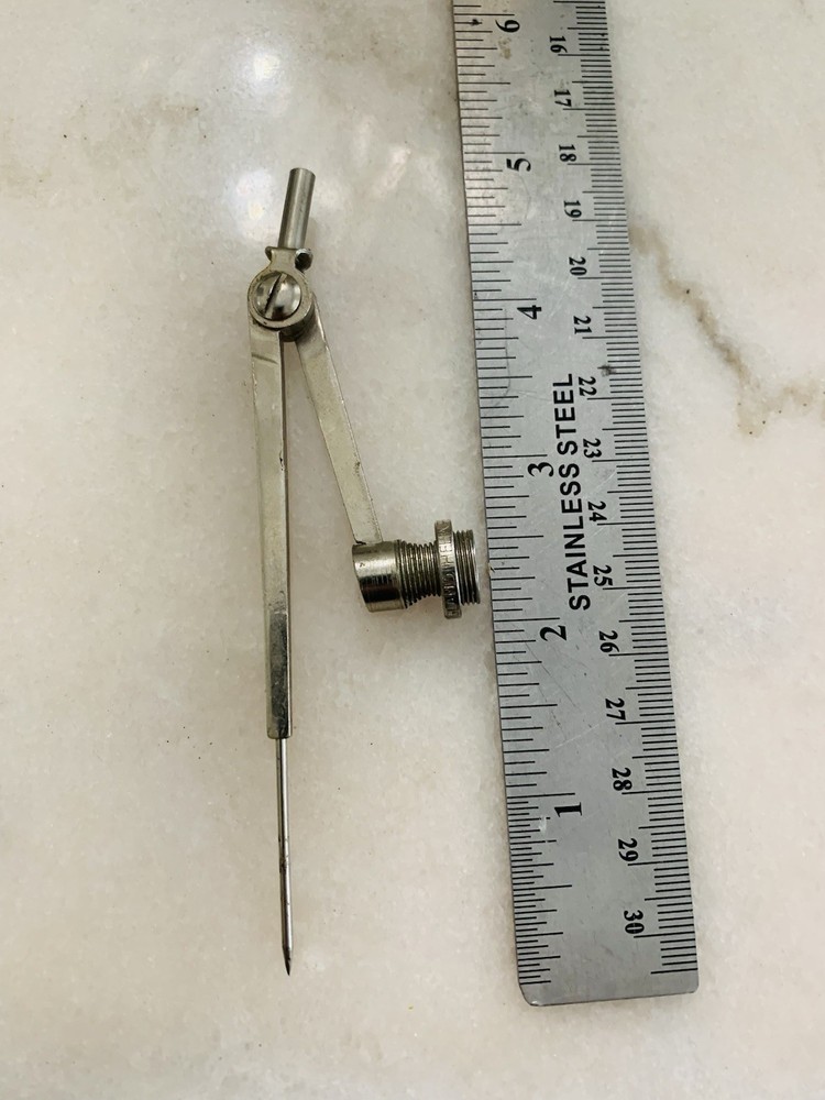 Drafting Compass And Geometry Rounder Vintage Used