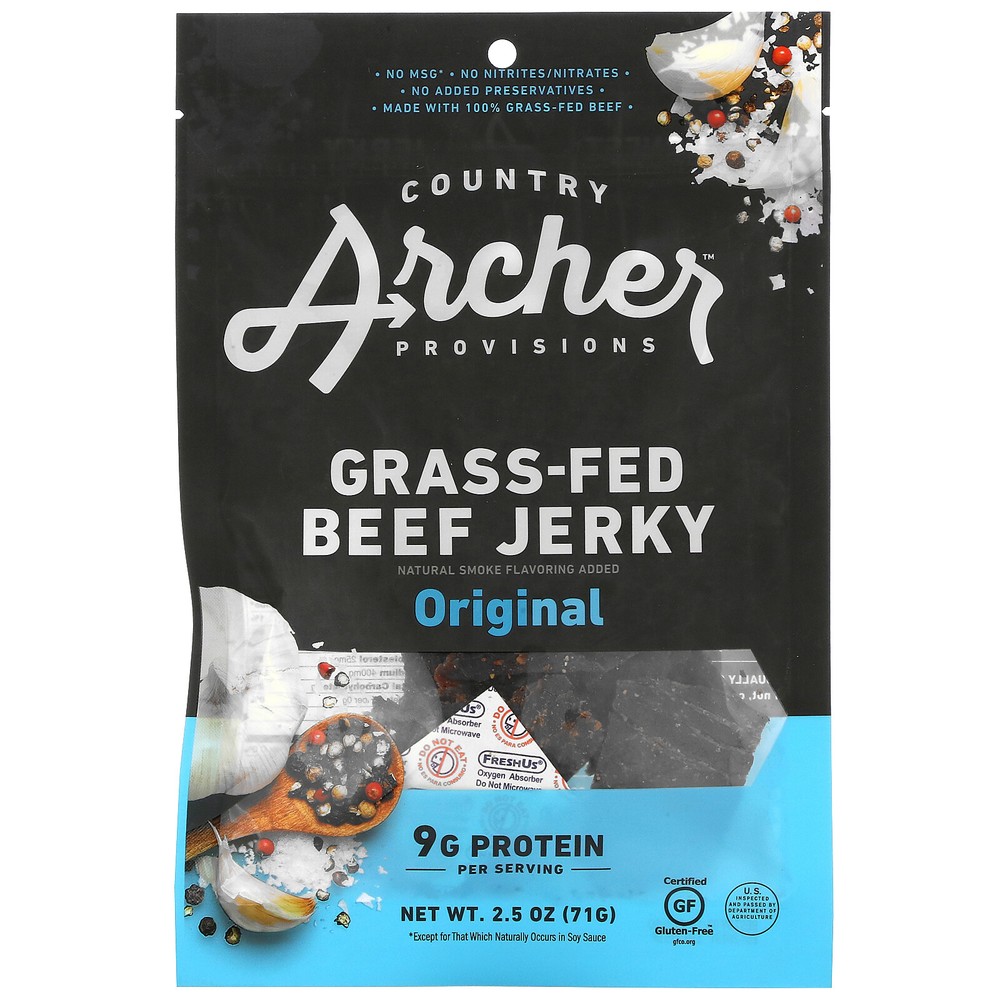 Grass-Fed Beef Jerky, Original, 2.5 oz (71 g)