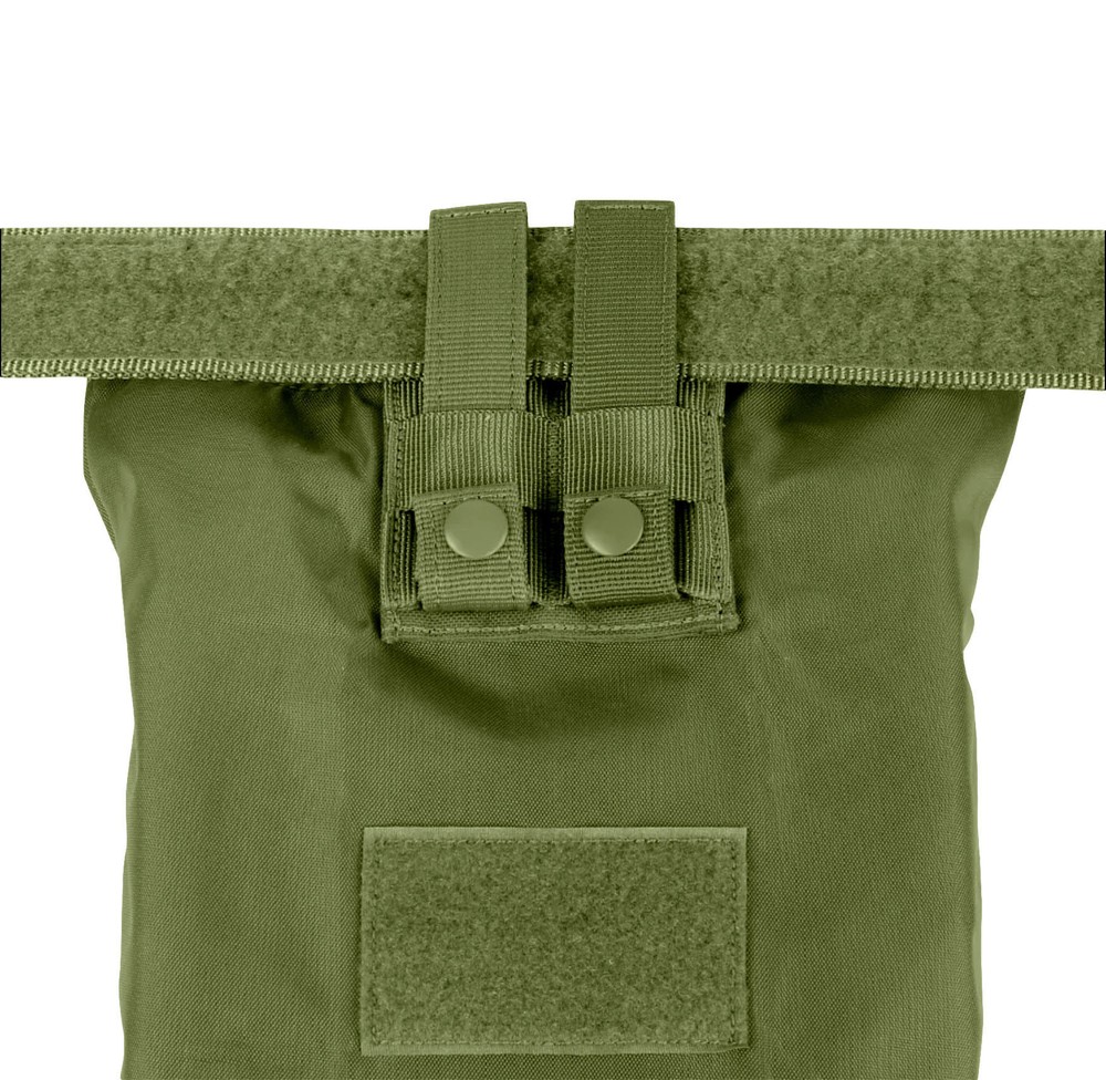 Modular MOLLE Hook Loop Magazine Micro Dump Bungee Retention Pouch OD Green