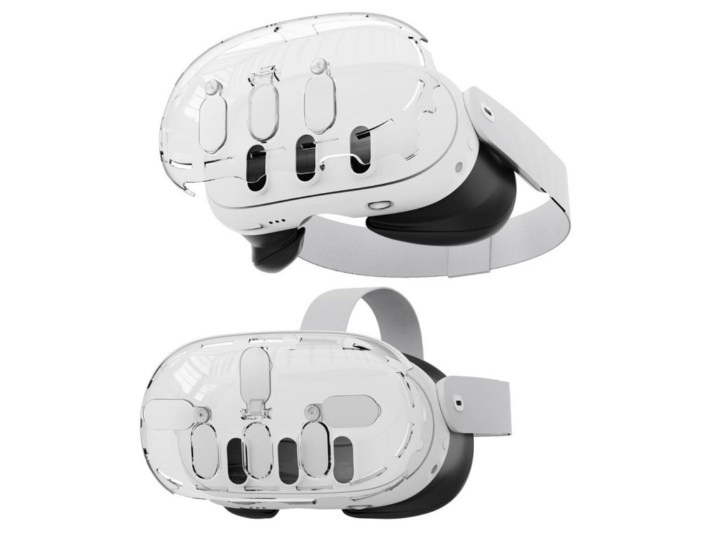 VR Headset Shell Protective Cover for Meta Quest 3 Transparent Protective Cover