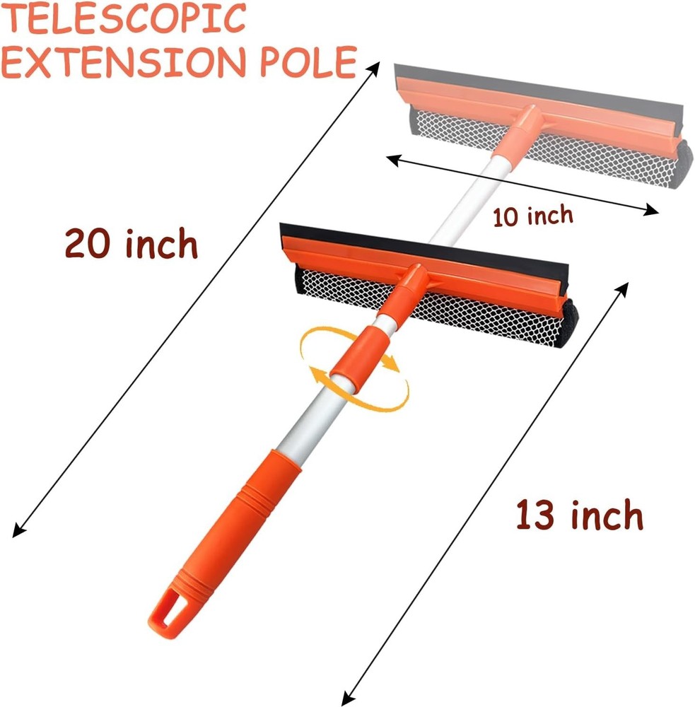 Window Squeegee For Window Cleaning With Retractable Pole Squeegee Window 20"