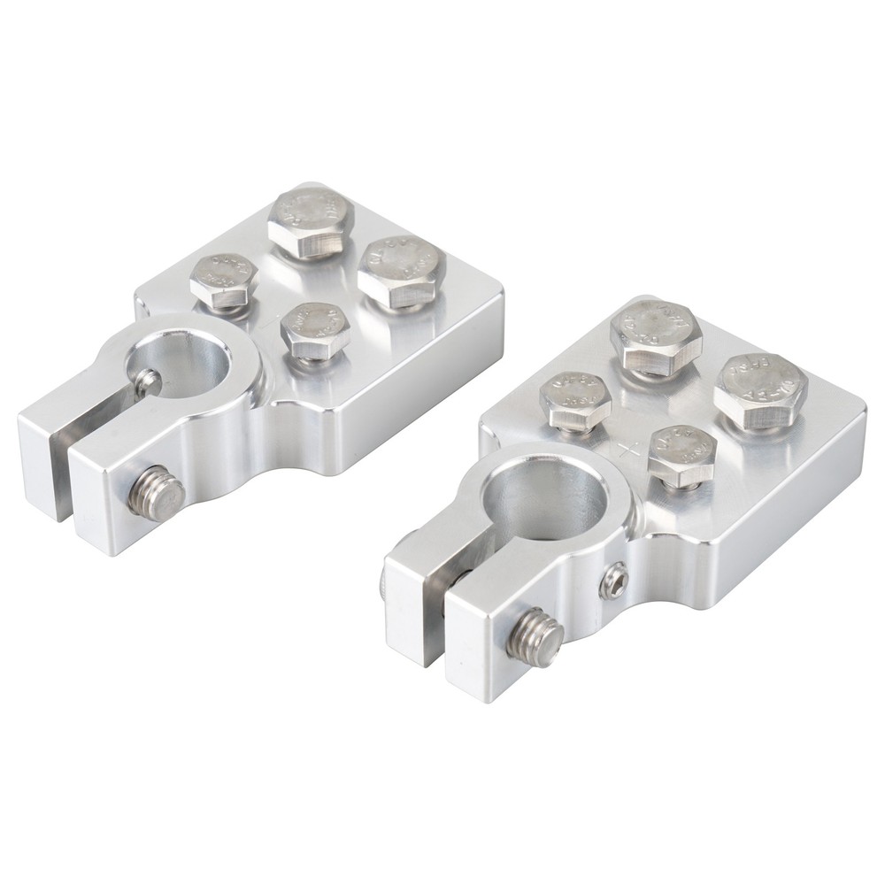 Car Audio 4 Spot Flat Multi Connection Battery Terminals For SAE Top Post Style