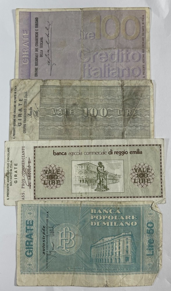 Italy Misc Bank Currency (#190) 8 pcs