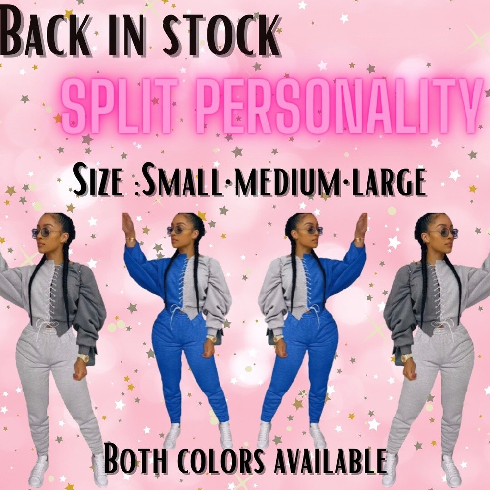 Split Personality All sizes available Small Medium Large. Both colors