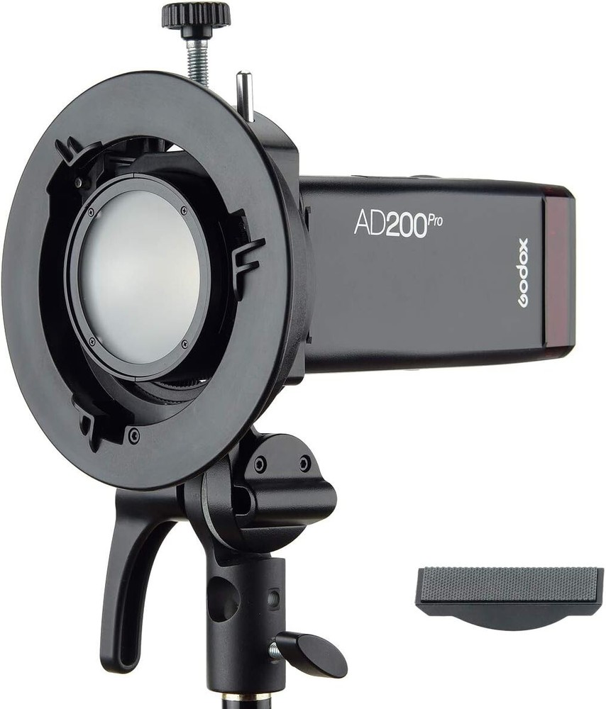 Bowens Mount Flash Bracket with Adjustable Handle for Versatile Lighting Effects