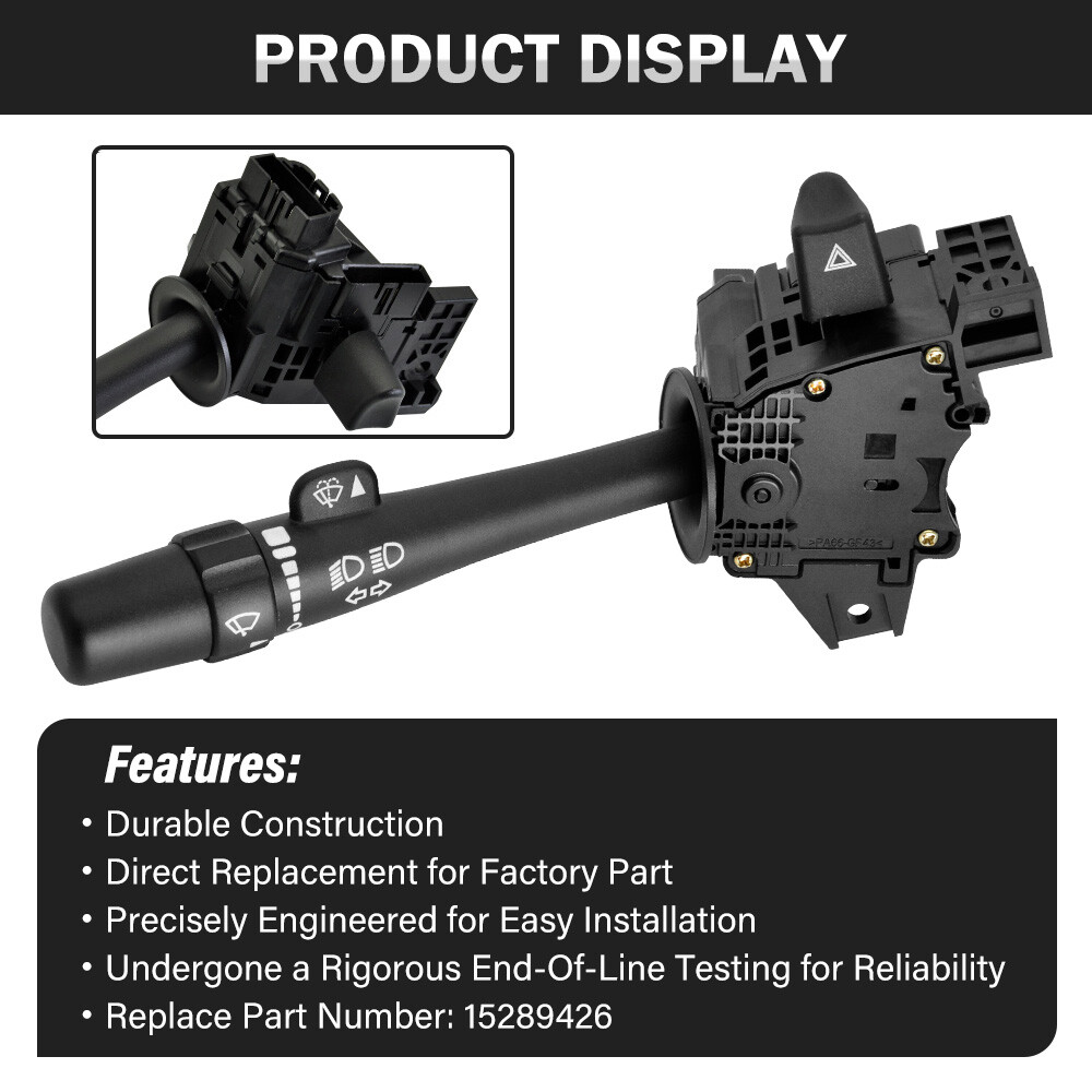 Fits 2006-2013 CHEVY IMPALA MONTE CARLO MULTI FUNCTION HAZARD TURN SIGNAL SWITCH