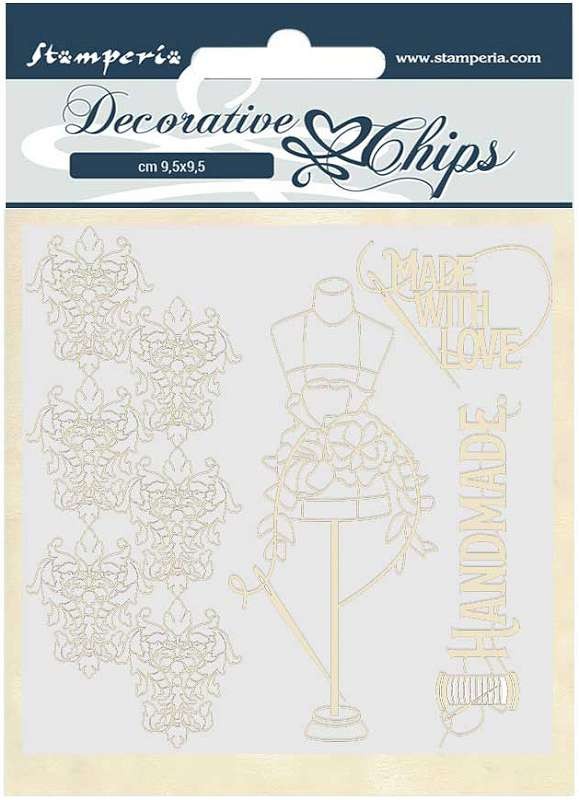 Stamperia Decorative Chips 5.5"X5.5"-Couture