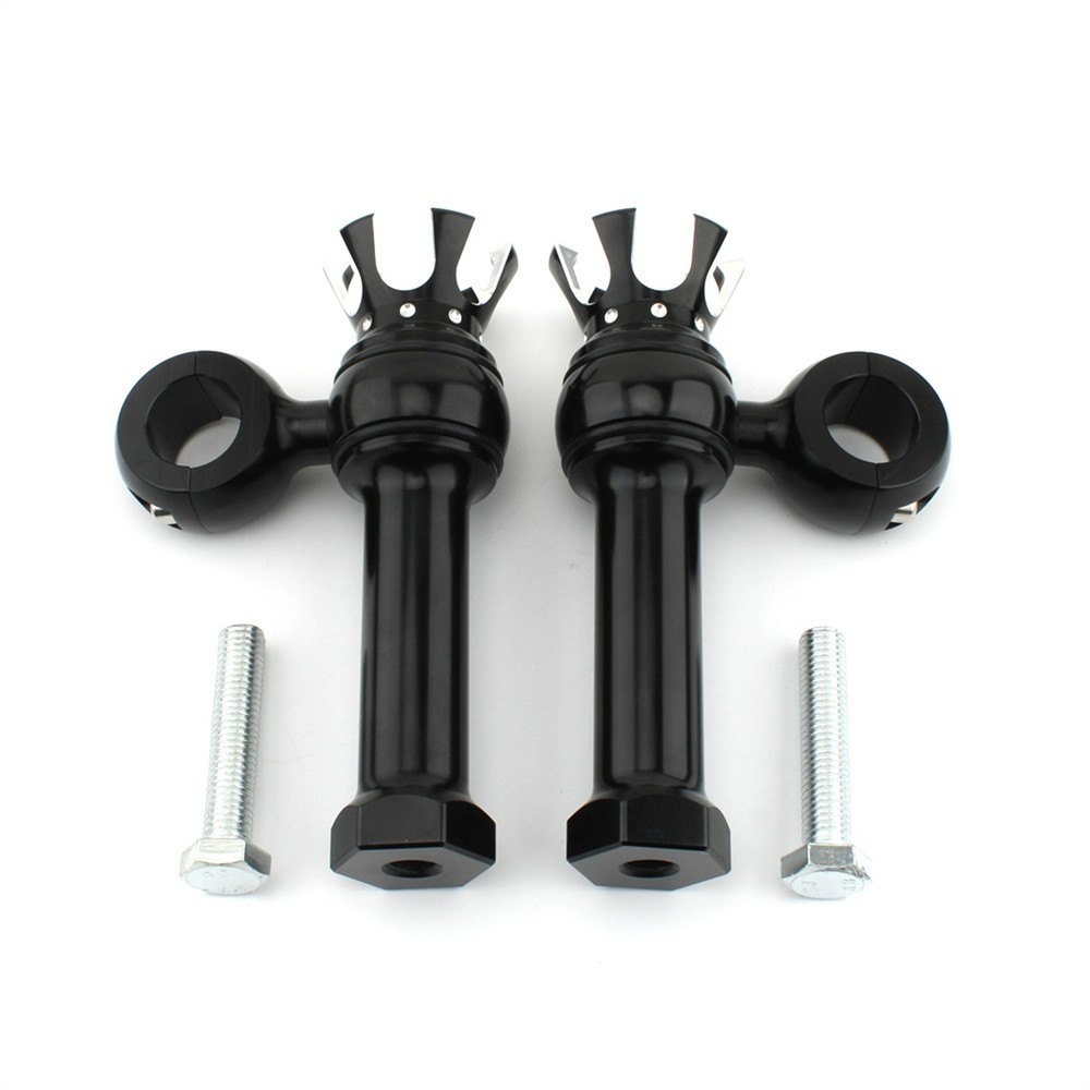 Motorcycle Handlebar Riser Handle Bar Riser Clamp Kit For Harley 1" Black White