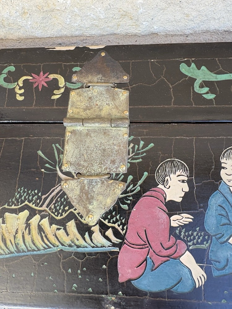 Asia. Chinese Painted Table Top Trunk