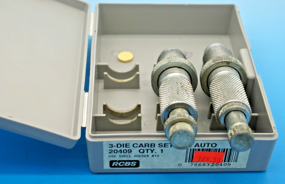 HERTERS .30-06 CALIBER 2 PIECE RELOADING DIE SET SIZER, SEATER & STORAGE BOX