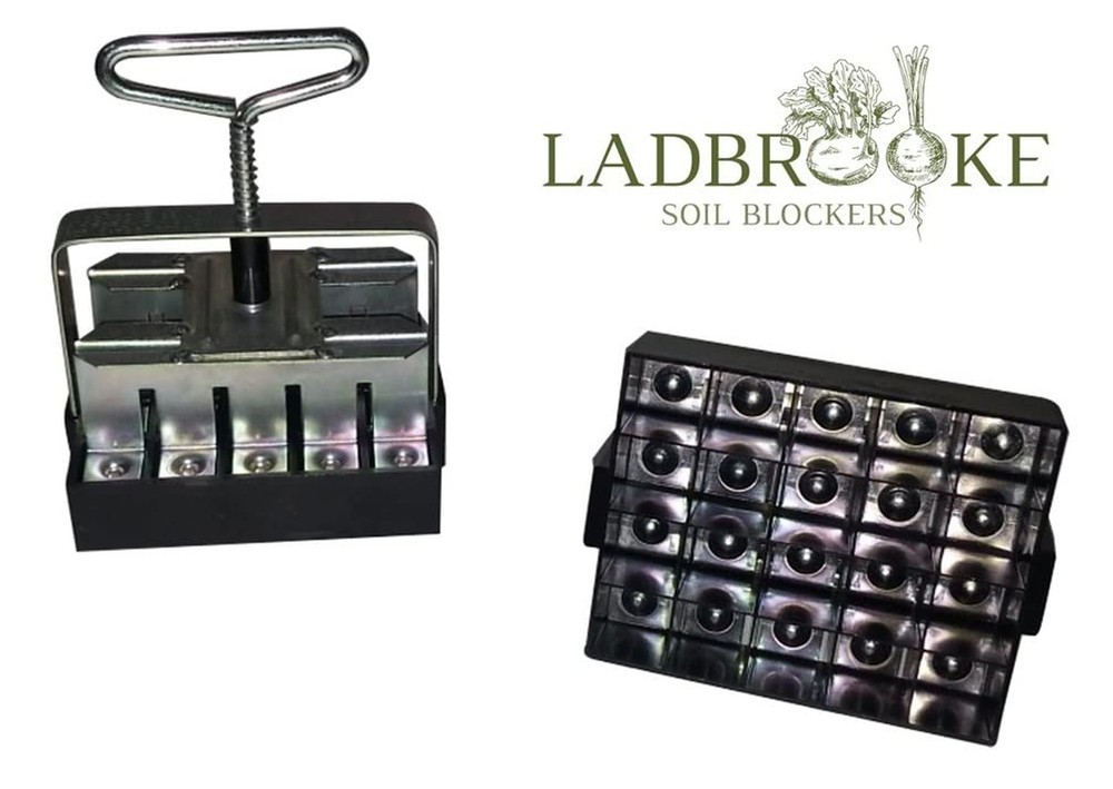 Ladbrooke Genuine Soil Block Maker - 5-Pc. Essentials Nesting System Includes...