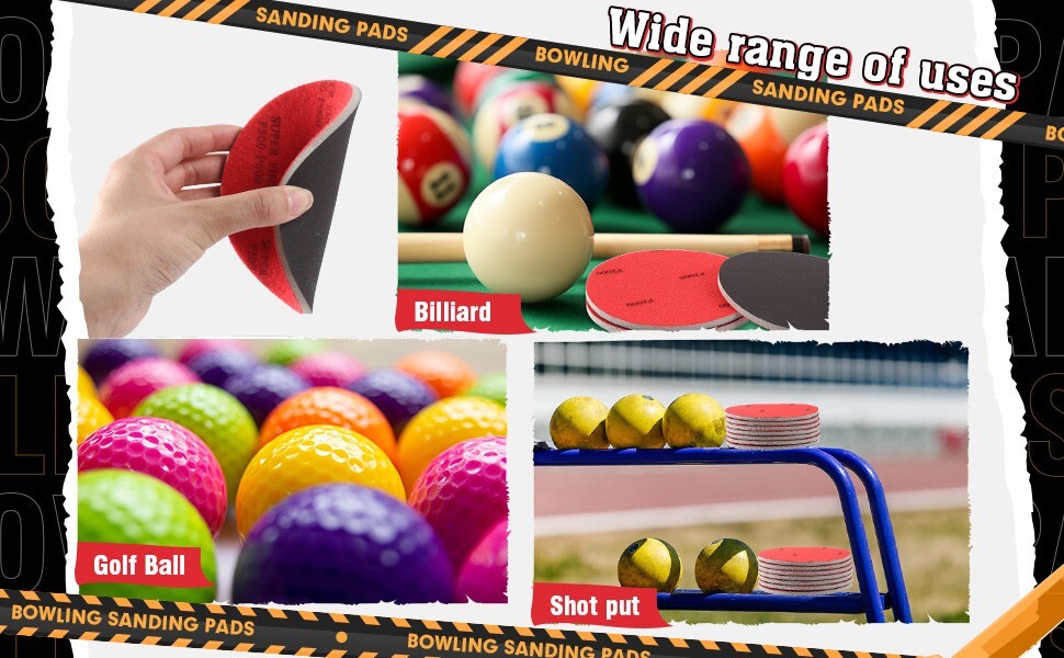 Bowling Ball Sanding Pad Set 8 Pack Bowling Ball Surface Sanding Pads Bowlin