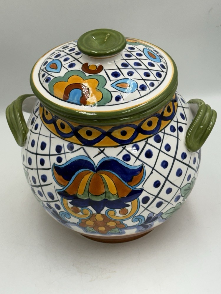 Hand Painted Decorative Cookie Jar, 9x9
