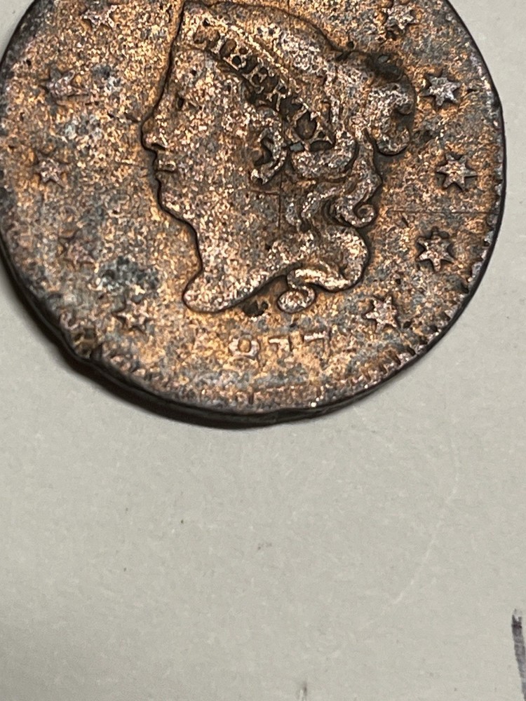 1817 Large Cent Matron Coronet Head 13 Stars, Liberty