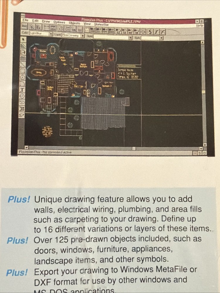 SEALED Architectural Drawing Floorplan Plus 1991 ComputerEasy IBM/PC 3.5 Disk