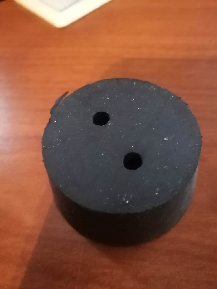2 hole #10 rubber stopper