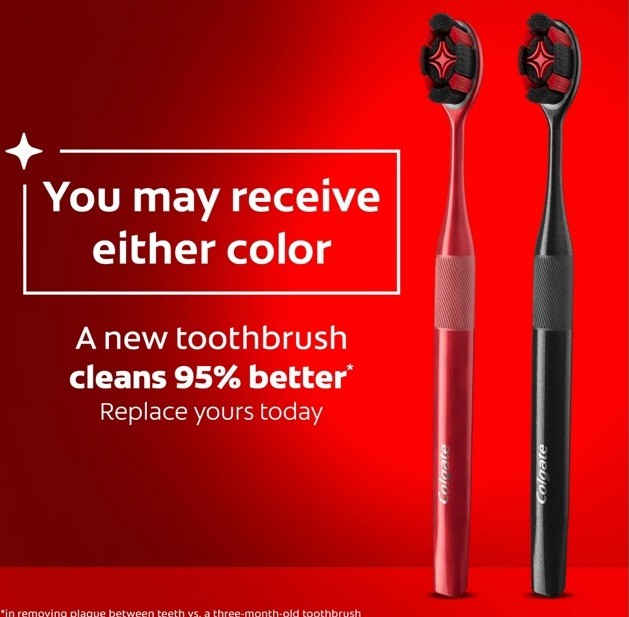 Colgate Optic White Charcoal Soft Toothbrushes for Adults 2 Pack