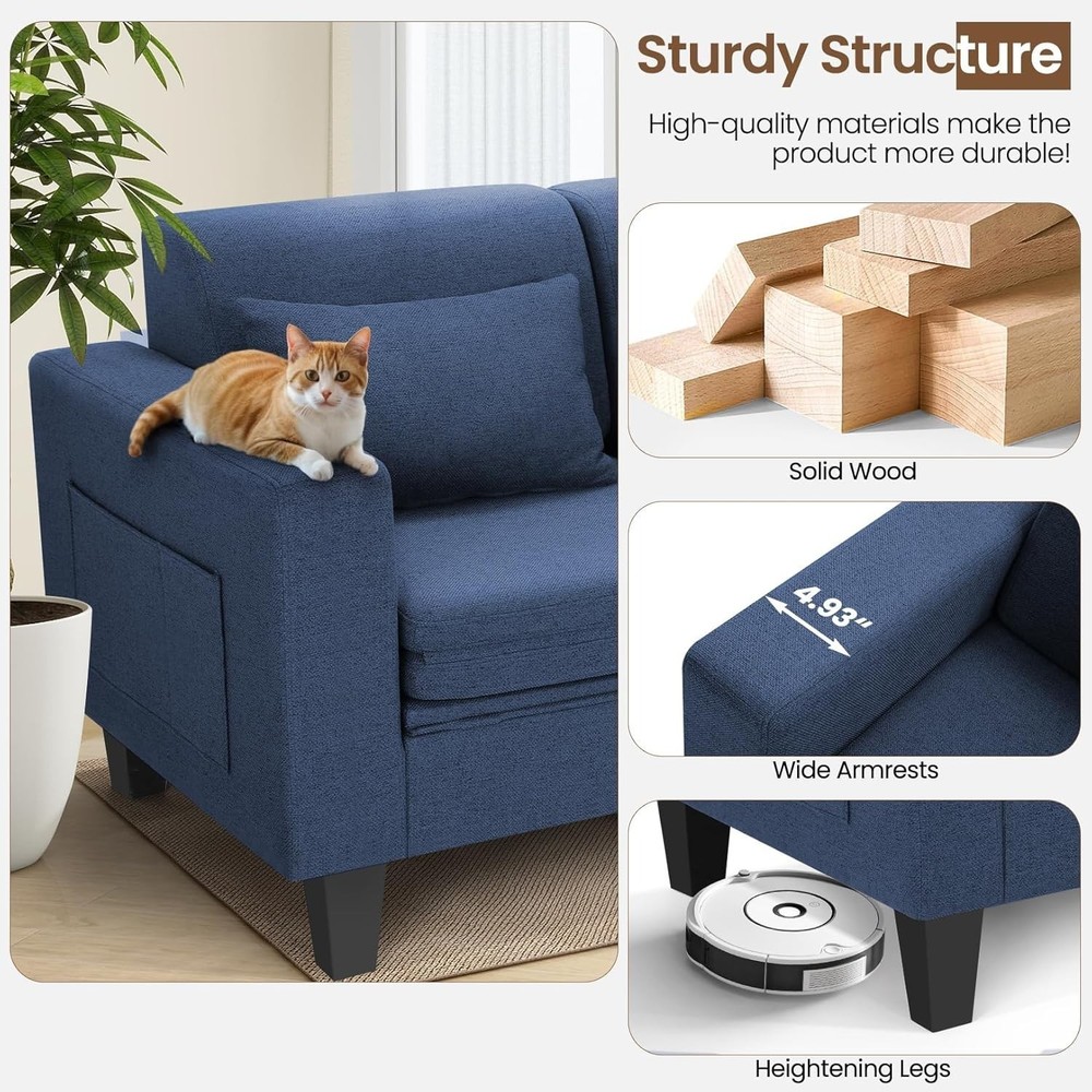 6-IN-1 Sleeper Sofa Bed Innovative Multi-functional Sofa Bed Couch for Family