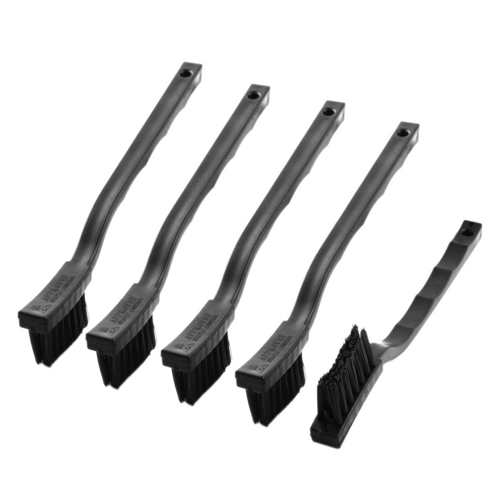 17cm Antislip Handle Static Control Conductive Ground Anti-Static Brush 5Pcs