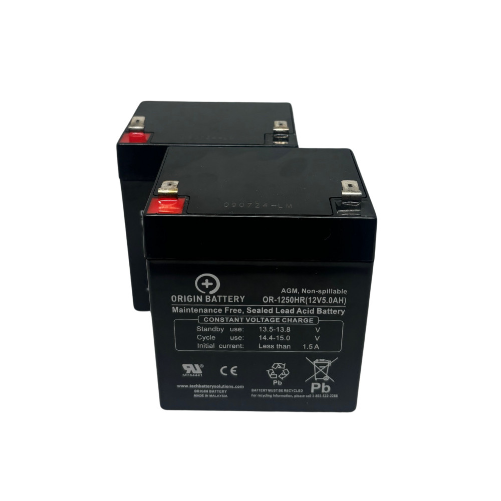 Razor E175 Battery Replacement Kit 12V 5.5AH SLA - Electric Scooter 2-Pack