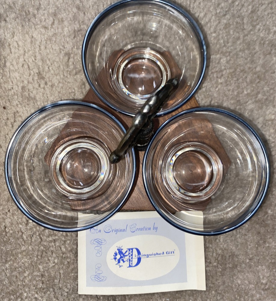 Vtg Silver Crystal Servette Set