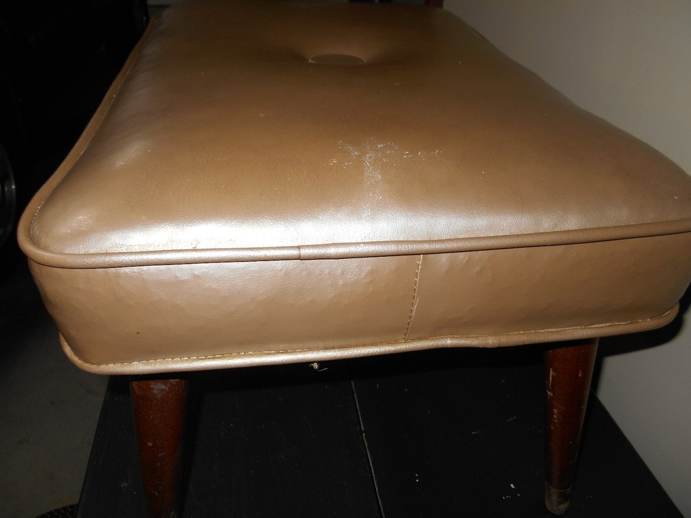 MID CENTURY FOOT STOOL RETRO OTTOMAN