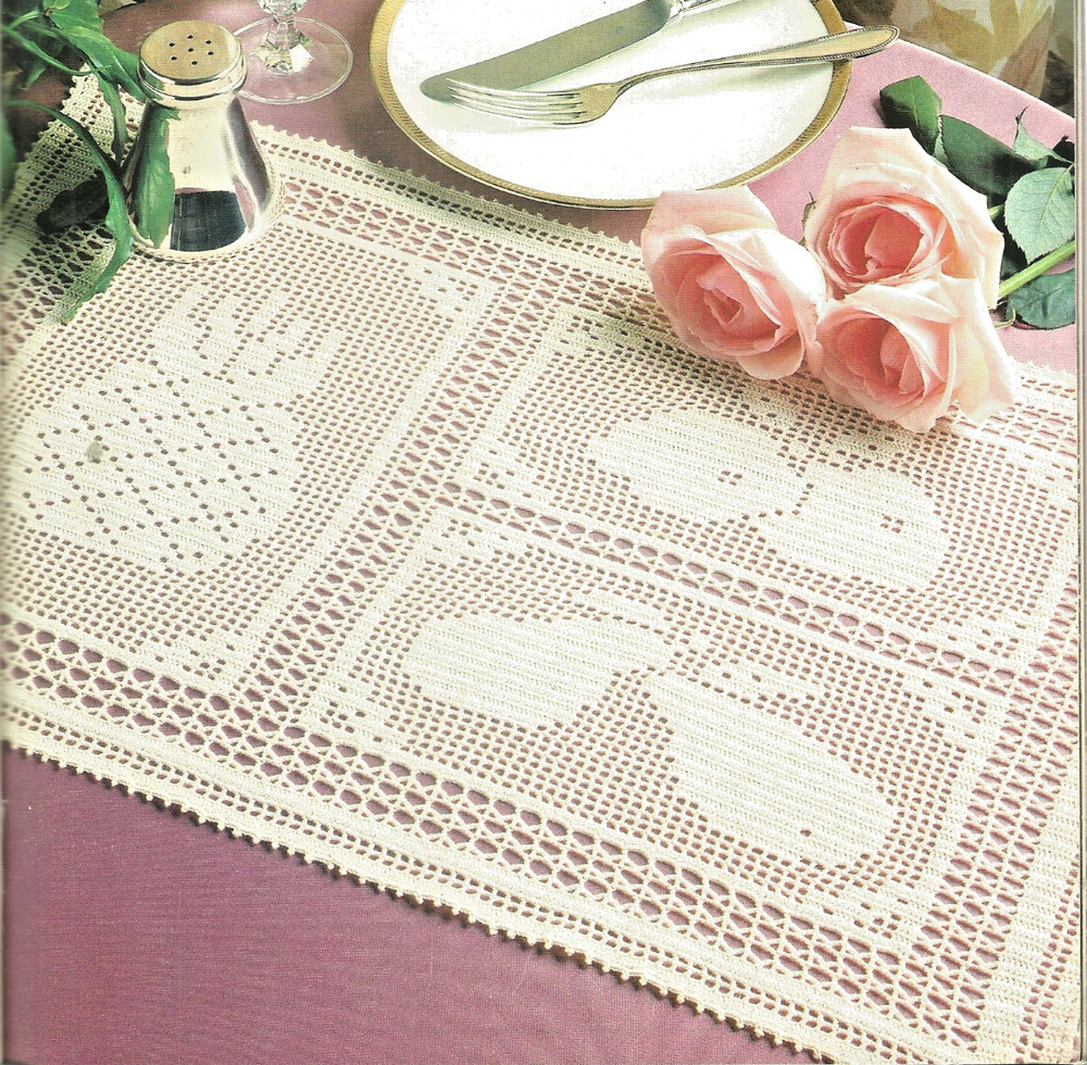 Fresh Fruit Placemat Filet CROCHET PATTERN INSTRUCTION Pages