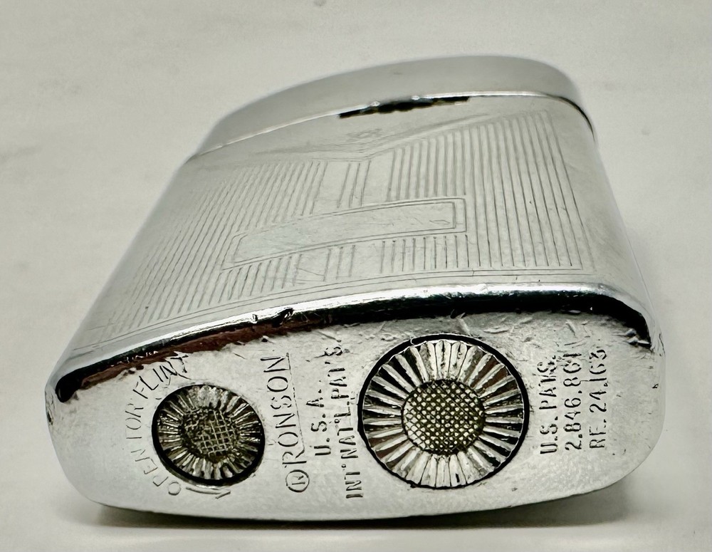 Ronson Varaflame Windlite Chrome Cigarette Lighter Needs Butane Sparks