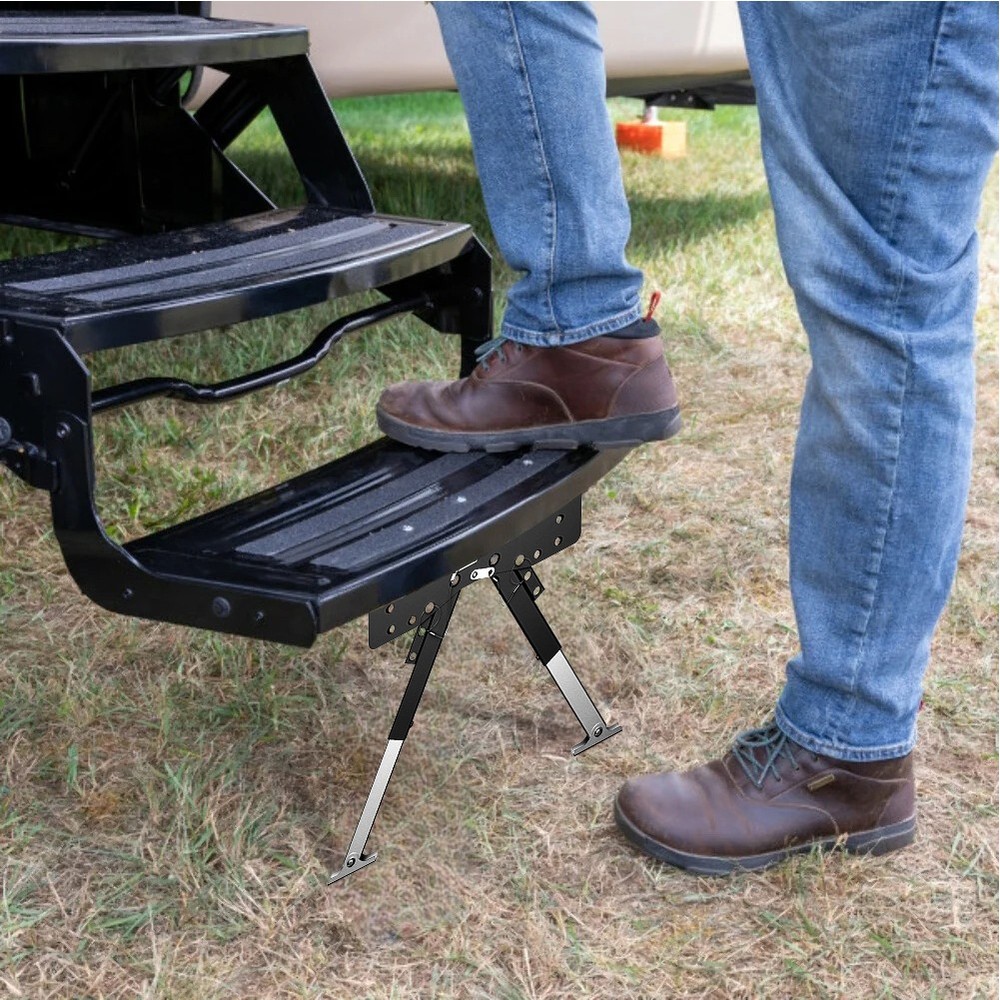 RV Foot Stabilizer Multi-Purpose Folding Step Stabilizer Camping Car Accessory