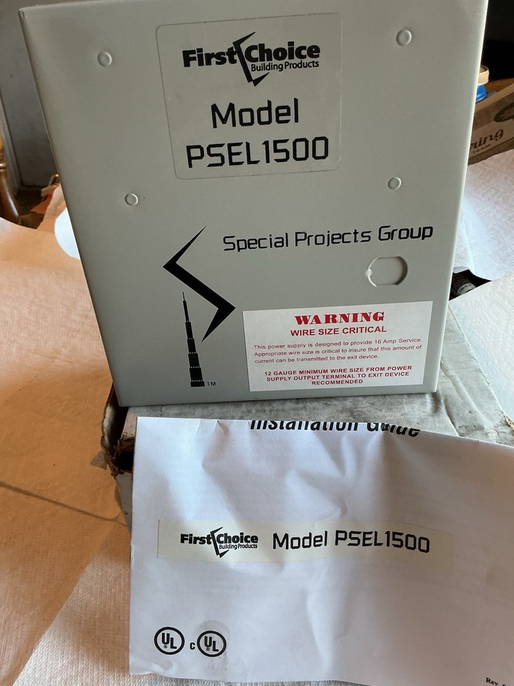 FIRST CHOICE # PSEL 1500 / PANIC HARDWARE DEVICE POWER CONTROLLER, SP-500.