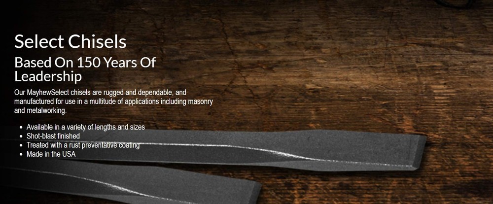 Mayhew 89062 Carded Cold Chisel Set, 3-Piece