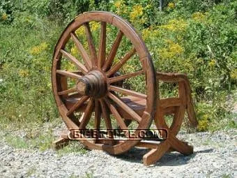 Wagon Wheel Bench 2 Seat