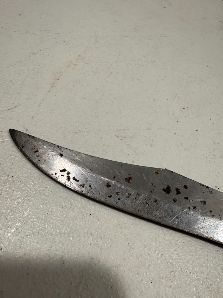 Vintage Hunter Knife Blade-Wood Handle Fixed Blade