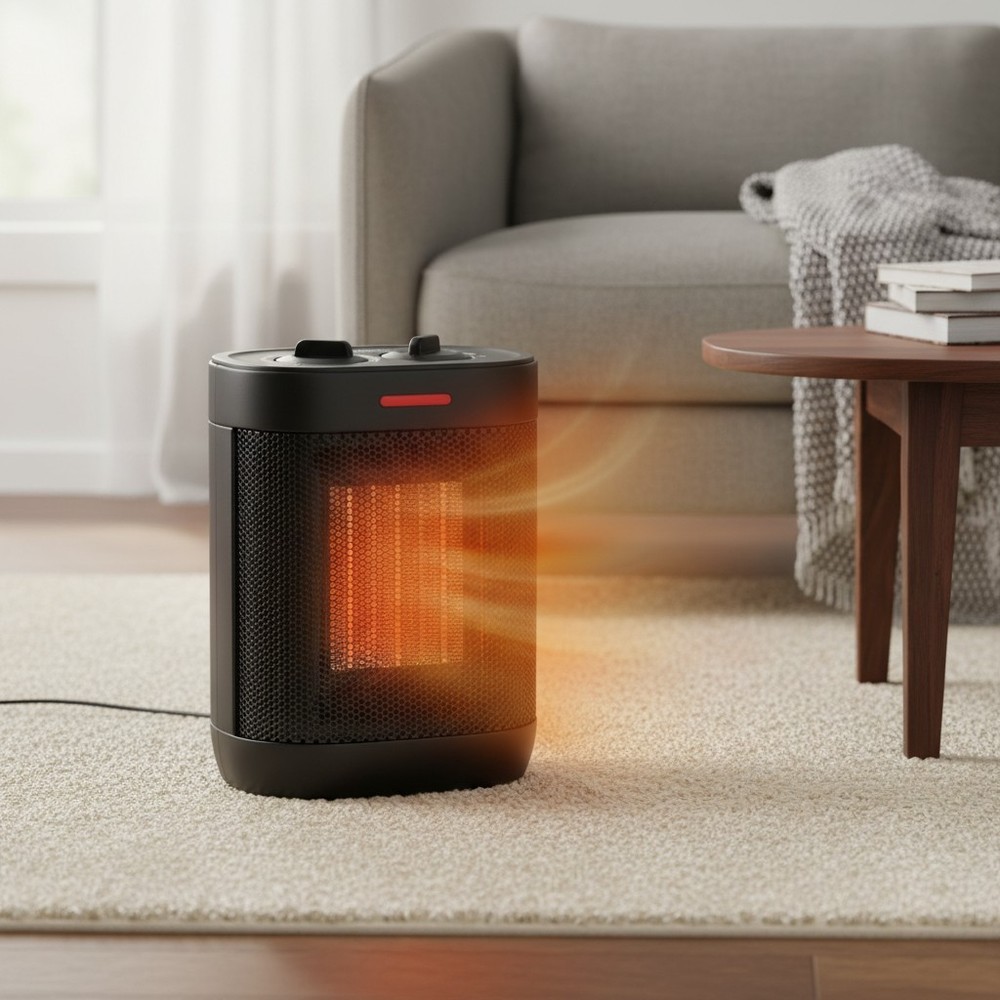 Versatile Ceramic Space Heater with Tip-Over Protection - Adjustable & Portable