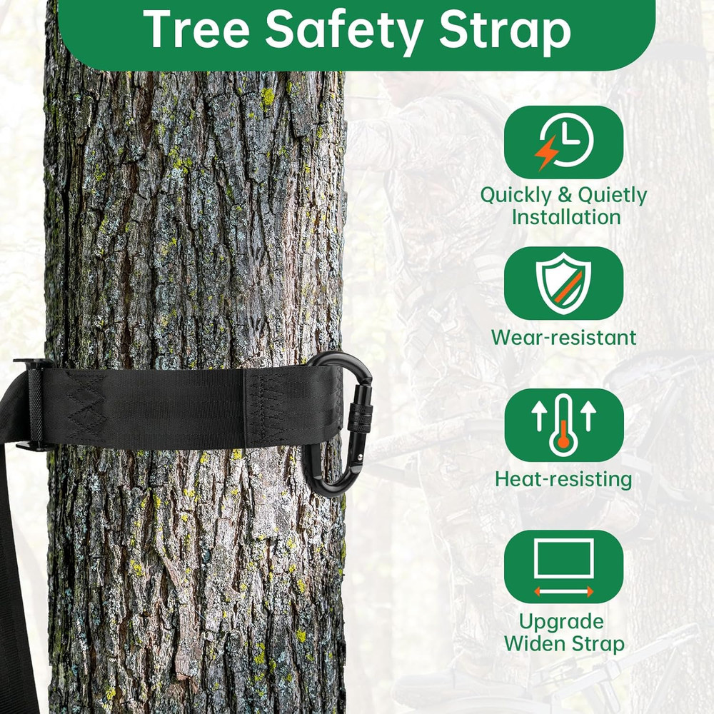 Tree Strap for Hunter Safety System Quick-Connect, Climbing Tree Stand Hunting H