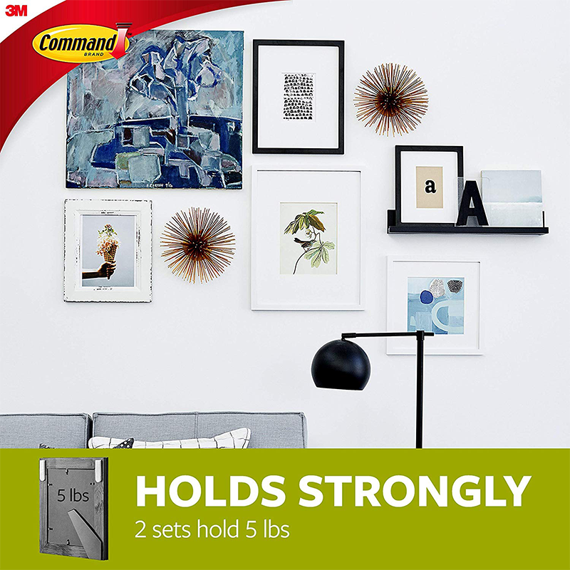 Command Easel Back Picture Hanging Strips, 17212-ES, Medium, 2 Strips/Spacers