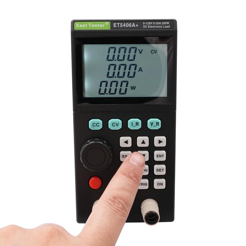 200W Load Tester Electronic Load Tester Rectangular Battery Tester 0-120V 0-20A
