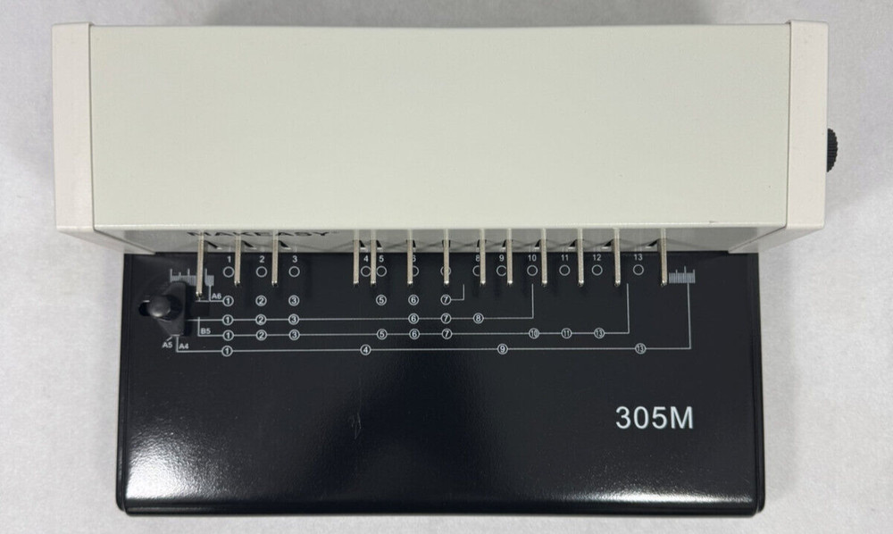 MAKEASY 305M Manual Binding Machine Adjustable Punch Pins Compact Durable
