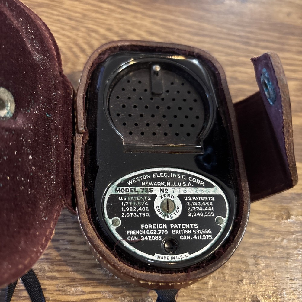 Weston Master II Universal Light Exposure Meter With Leather Case AS IS