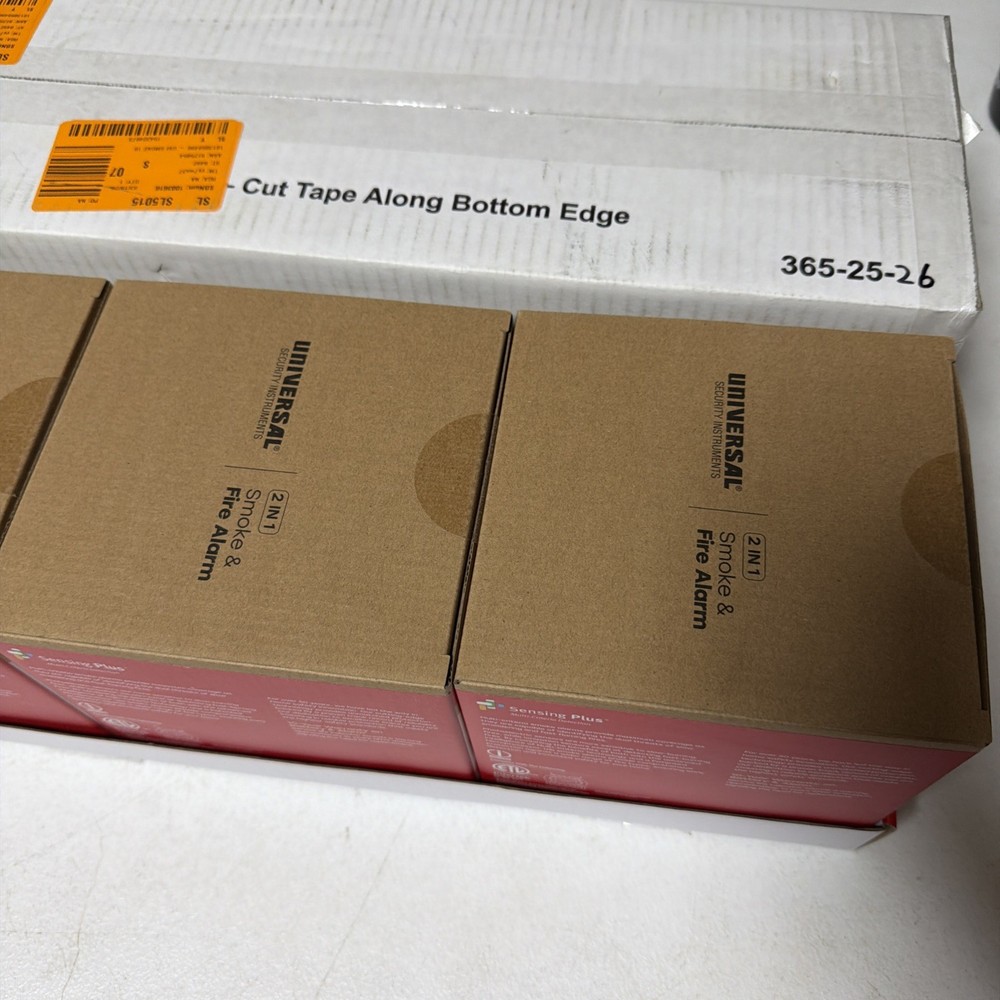 3x Universal Security (3-Pack) Hardwired & 10-Year Battery Fire & Smoke Detector