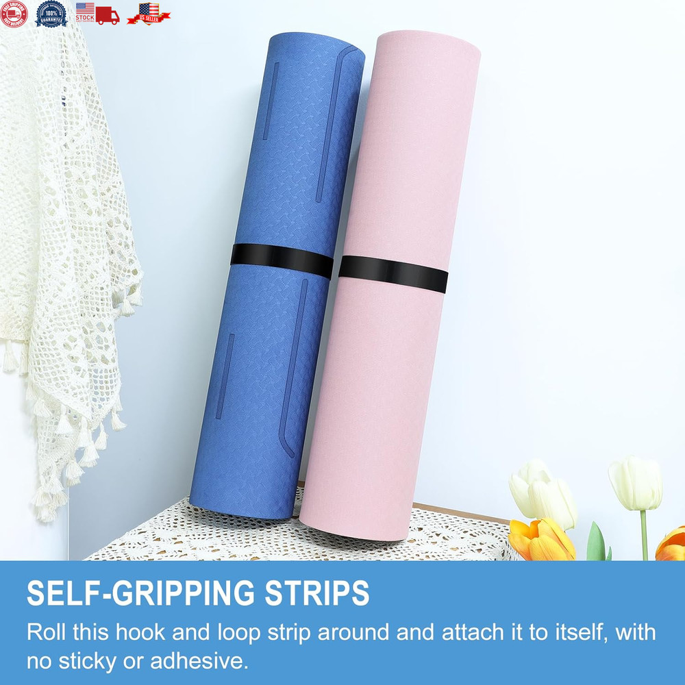 1 in X 60 Ft Hook and Loop Roll | Double-Sided Strips, Self-Gripping Straps