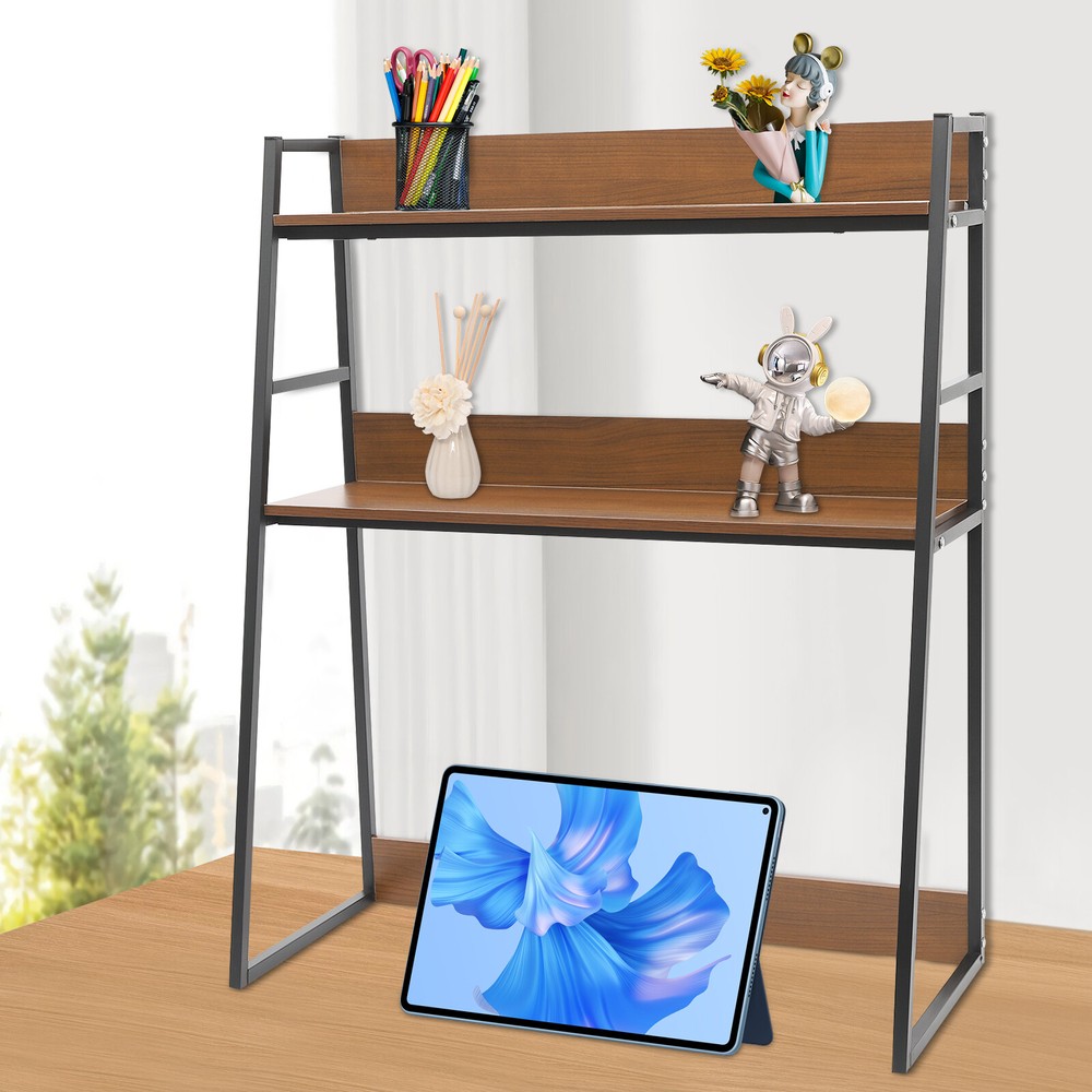 Modern Desktop Bookshelf Multipurpose Bookcase Organizer Desktop Display Rack