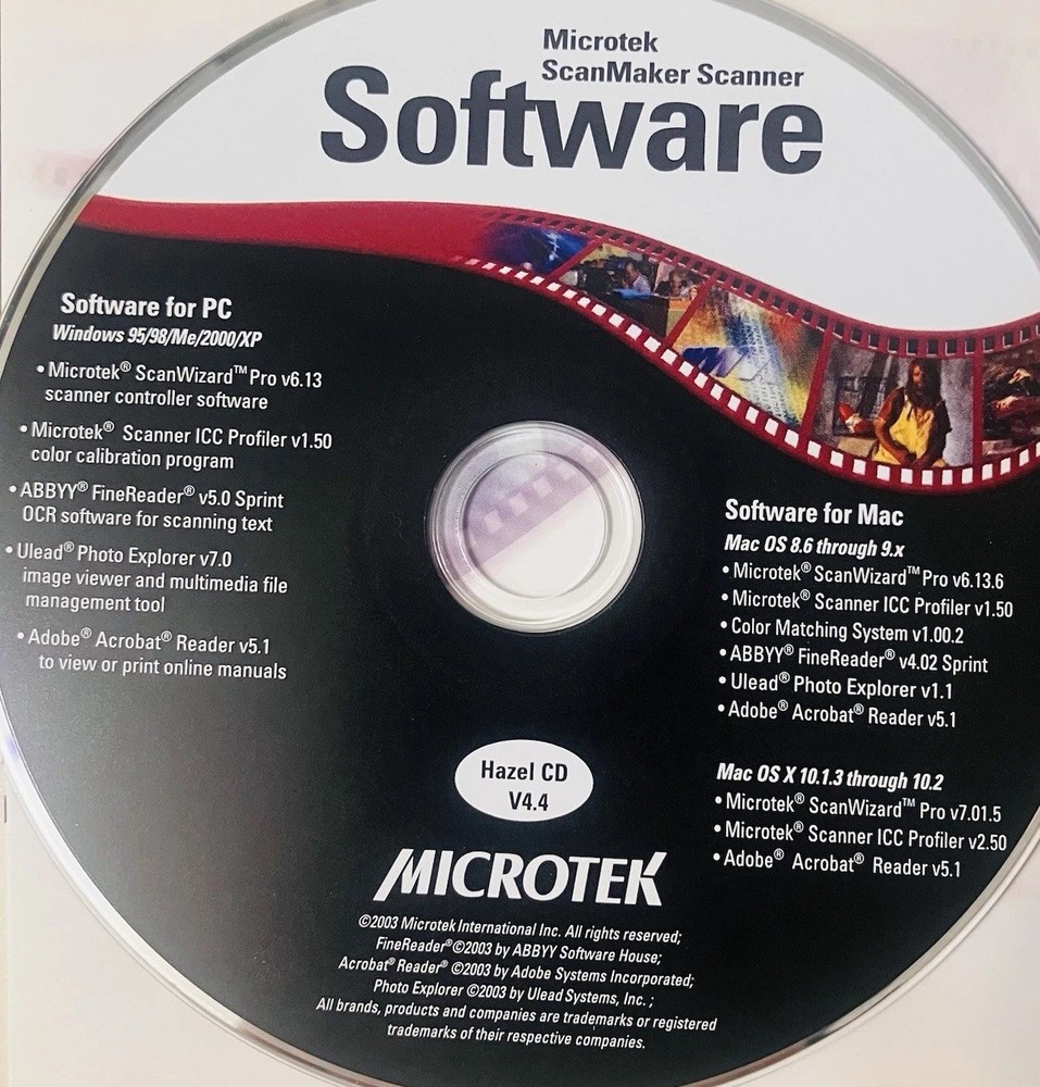 Microtek ScanMaker 9300XL Software + Adobe Photoshop Elements 2.0, Win/Mac