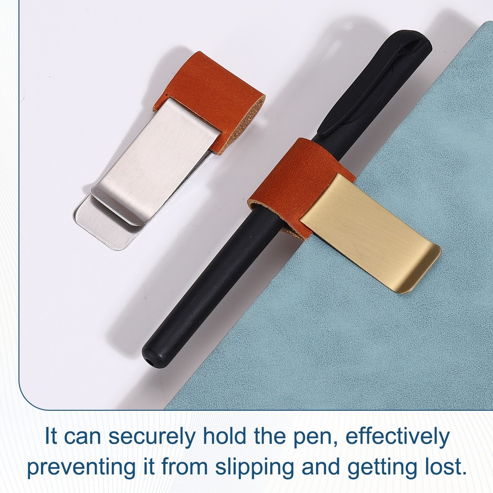 Pen Loop for Notebook, Brass Retro, Black/Brass