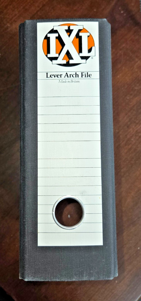 IXL 2 Ring Binder A5 42 mm Rings, Hard Cardboard, Black Marble, Pull Hole