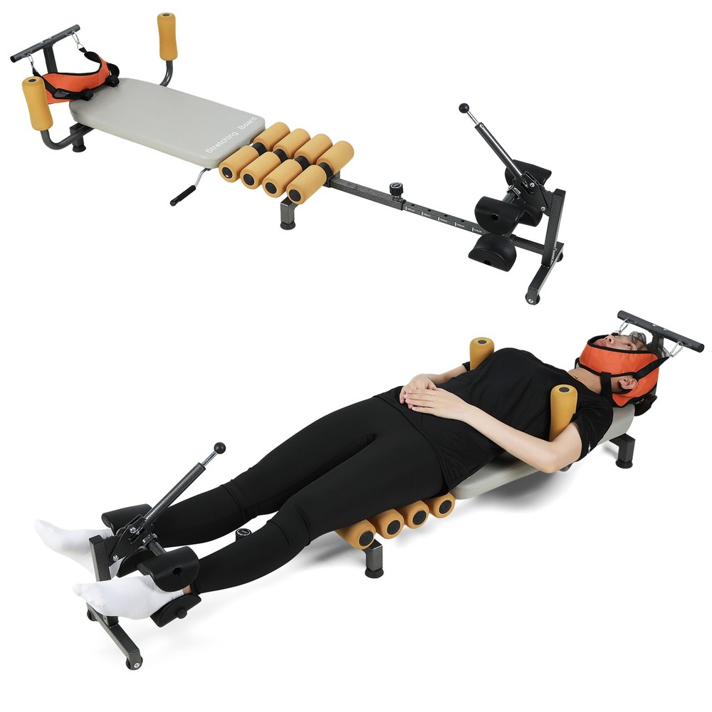 Back Lumbar Traction Stretch Bench Back Stretch Decompression Bench 330LBS Load