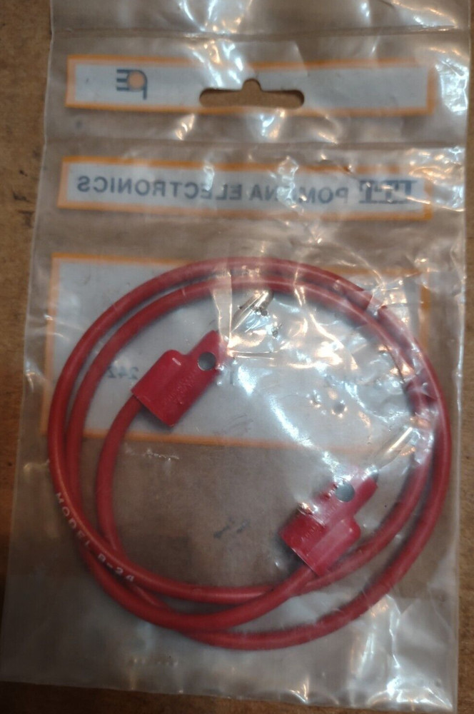 ITT Pomona Electronics B-24-2 Stackable Banana Plug Patch Cord RED 24"
