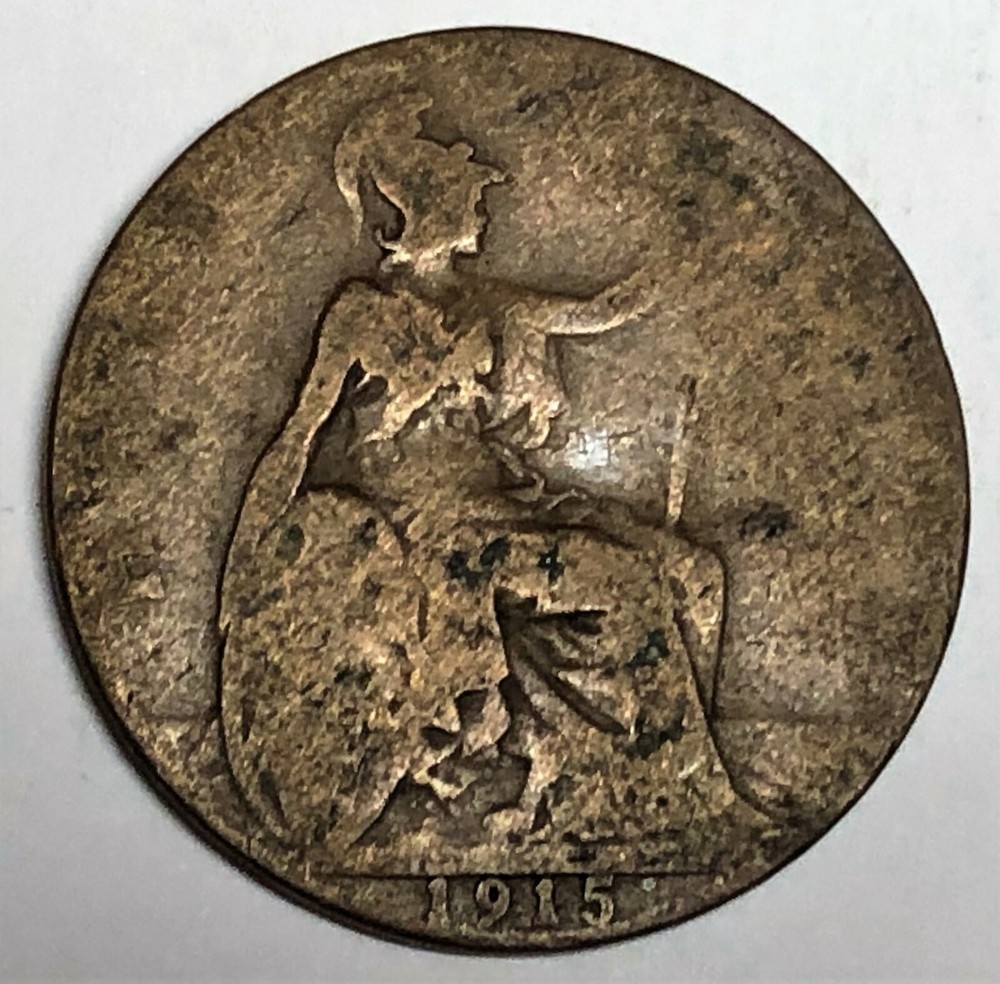 # C5736    GREAT BRITAIN     COIN,     HALF  PENNY    1915